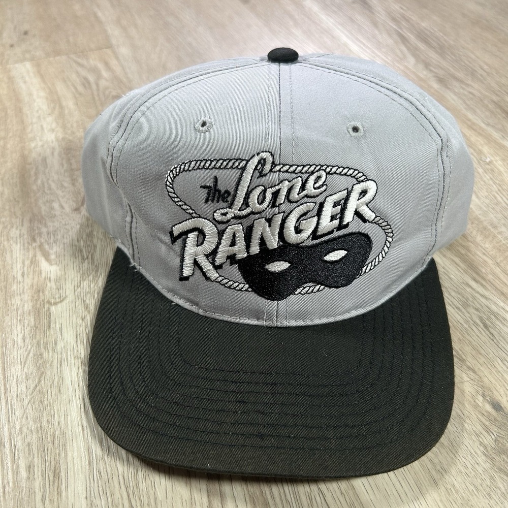 VTG 1994 The Lone Ranger Snapback Hat TV Show Annco Gray Black Cap